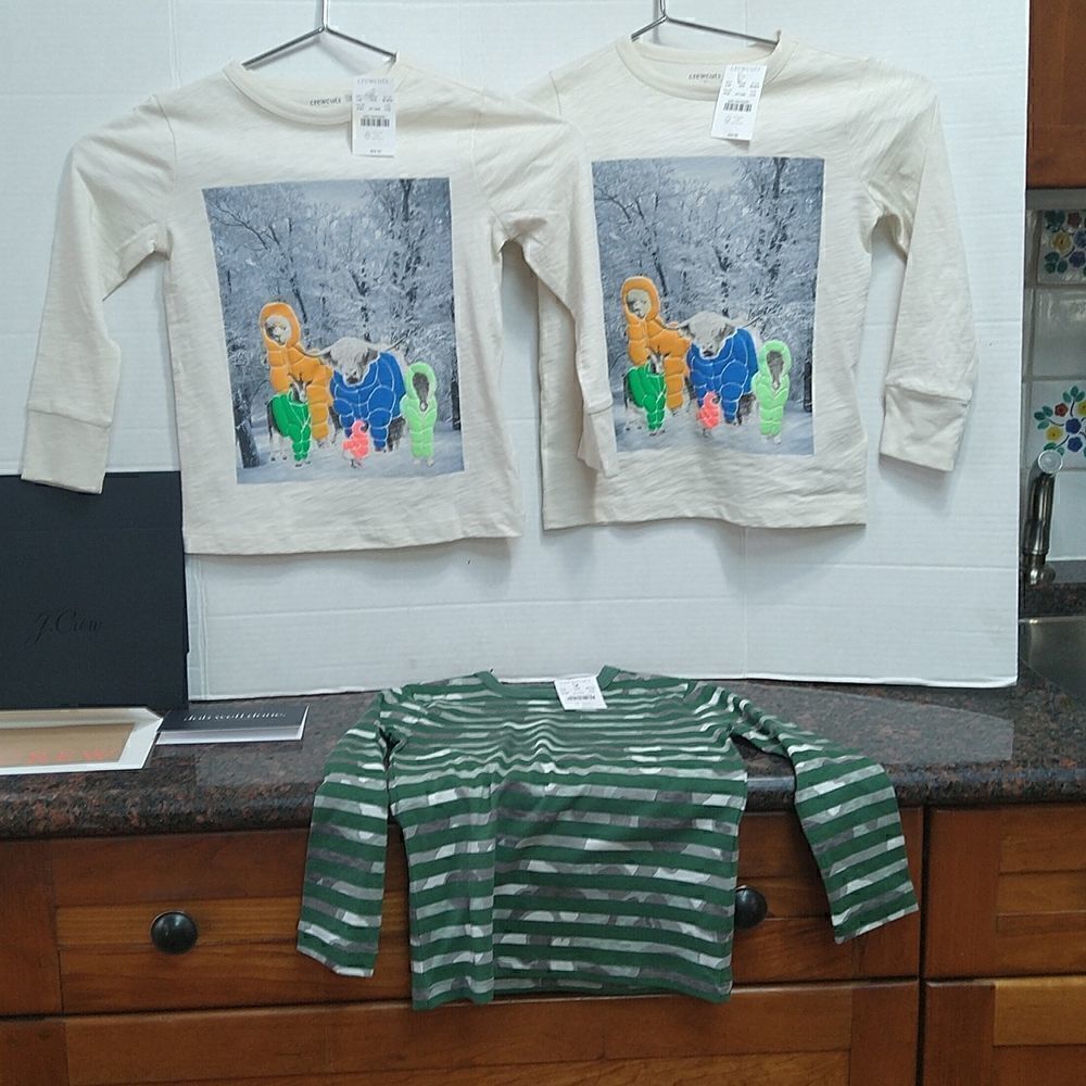 J. Crew 2 Tops for Twins and 1 more.  Three tops new with box and cards.